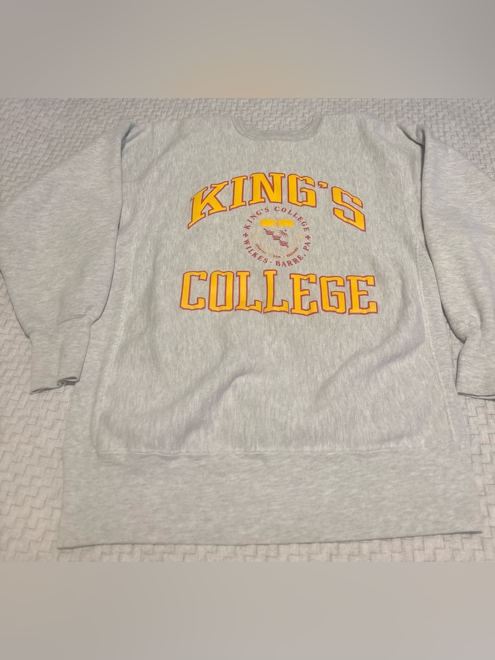 Vintage 80s/90s King’s College Champion Reverse Weave Crewneck Sweatshirt XL
